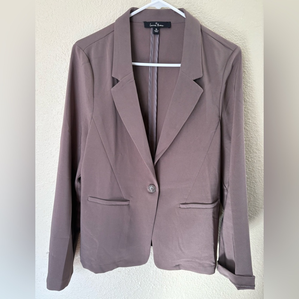 Love Tree Women's Blazer - Taupe